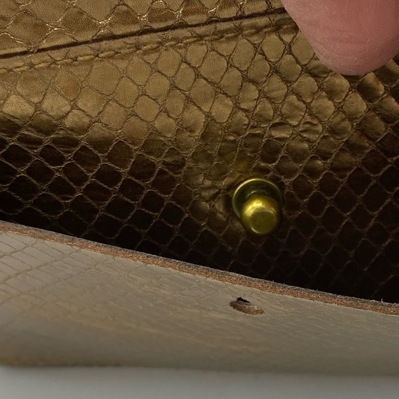 Madewell Bronze Metallic Snake Embossed Leather  Edition Transport Camera Bag - Picture 9 of 11